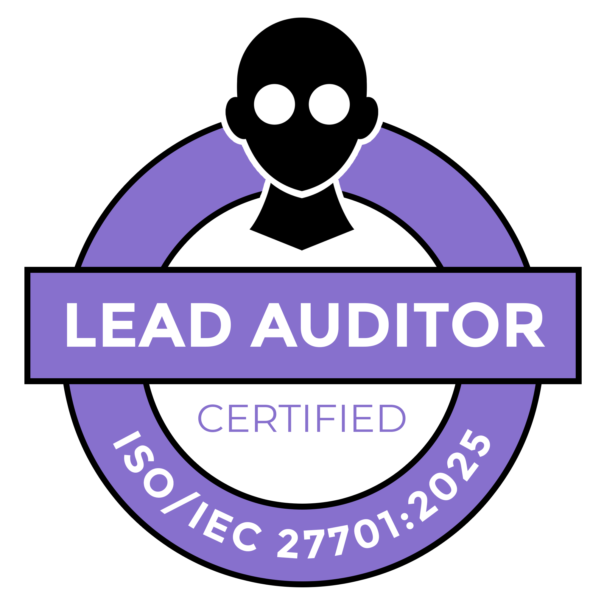 Official ISO/IEC 27701:2025 Lead Auditor badge